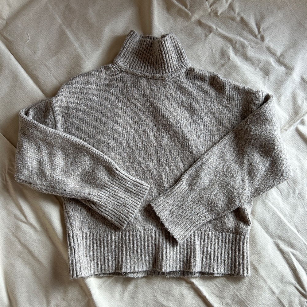Camel Turtleneck Sweater